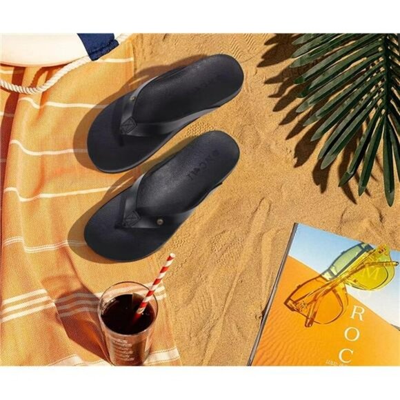 ONCAI Womens Flip Flops Arch Support Yoga Mat Sandals Non Slip Beach Slides - Picture 3 of 7